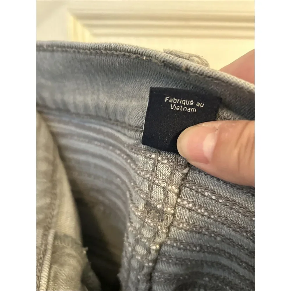 True Religion Rocco Moto DCOM Faded Slate Grey‎ Jeans 40